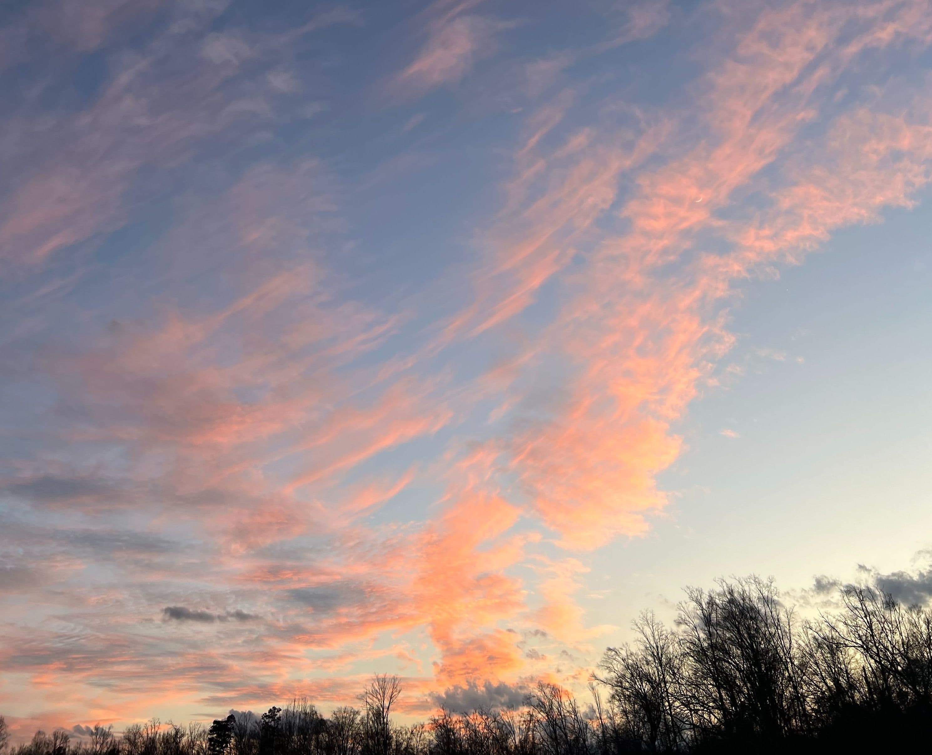 sunset sky with clouds